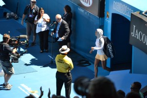 Azarenka in a hoody?