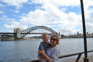 Simone and Sam, following his pastry bribe