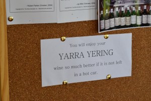 Yep, warm Yarre Yerring wine does not taste good