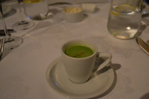 Chilled pea soup