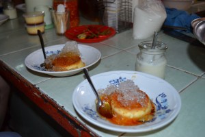 Creme Caramel with coffee