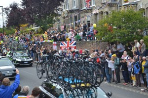 There were tens of support vehicles loaded like this